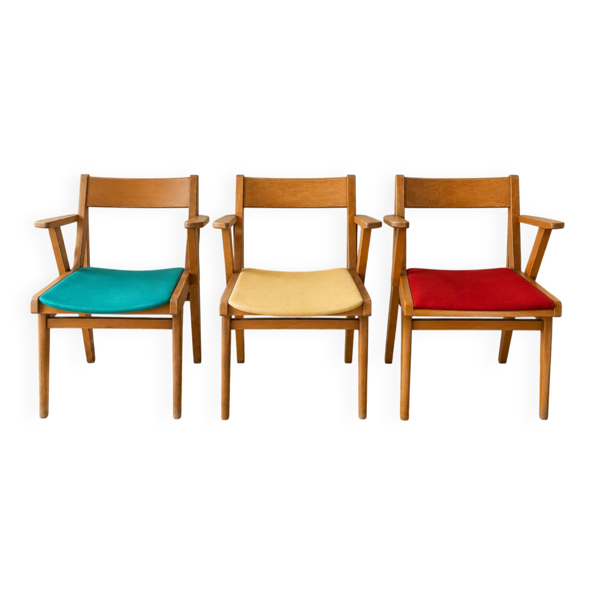Vintage Bridge armchairs with compass legs – 1950s/60s