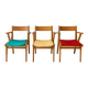 Vintage Bridge armchairs with compass legs – 1950s/60s
