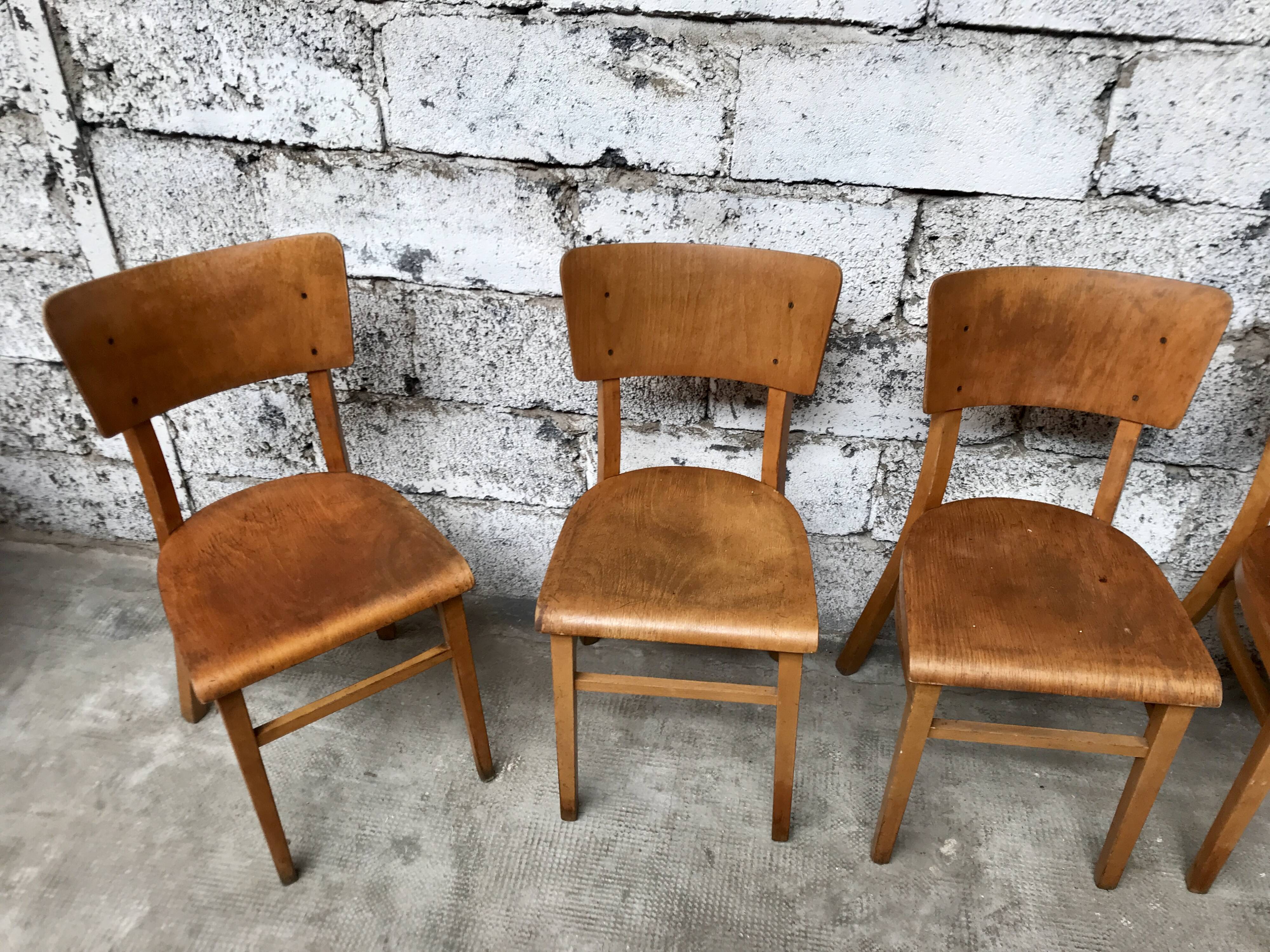 Series of 6 Thonet chairs from bistro