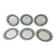 6 decorated dinner plates