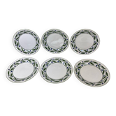 6 decorated dinner plates