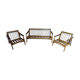 Scandinavian lounge bench and two armchairs
