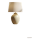 Ceramic lamp base turned in sand colour, organic shape.