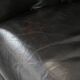 Luxury dark cowhide Chesterfield club armchair in English style