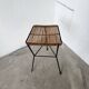 Wicker and metal stool Dennis Lennon 1950