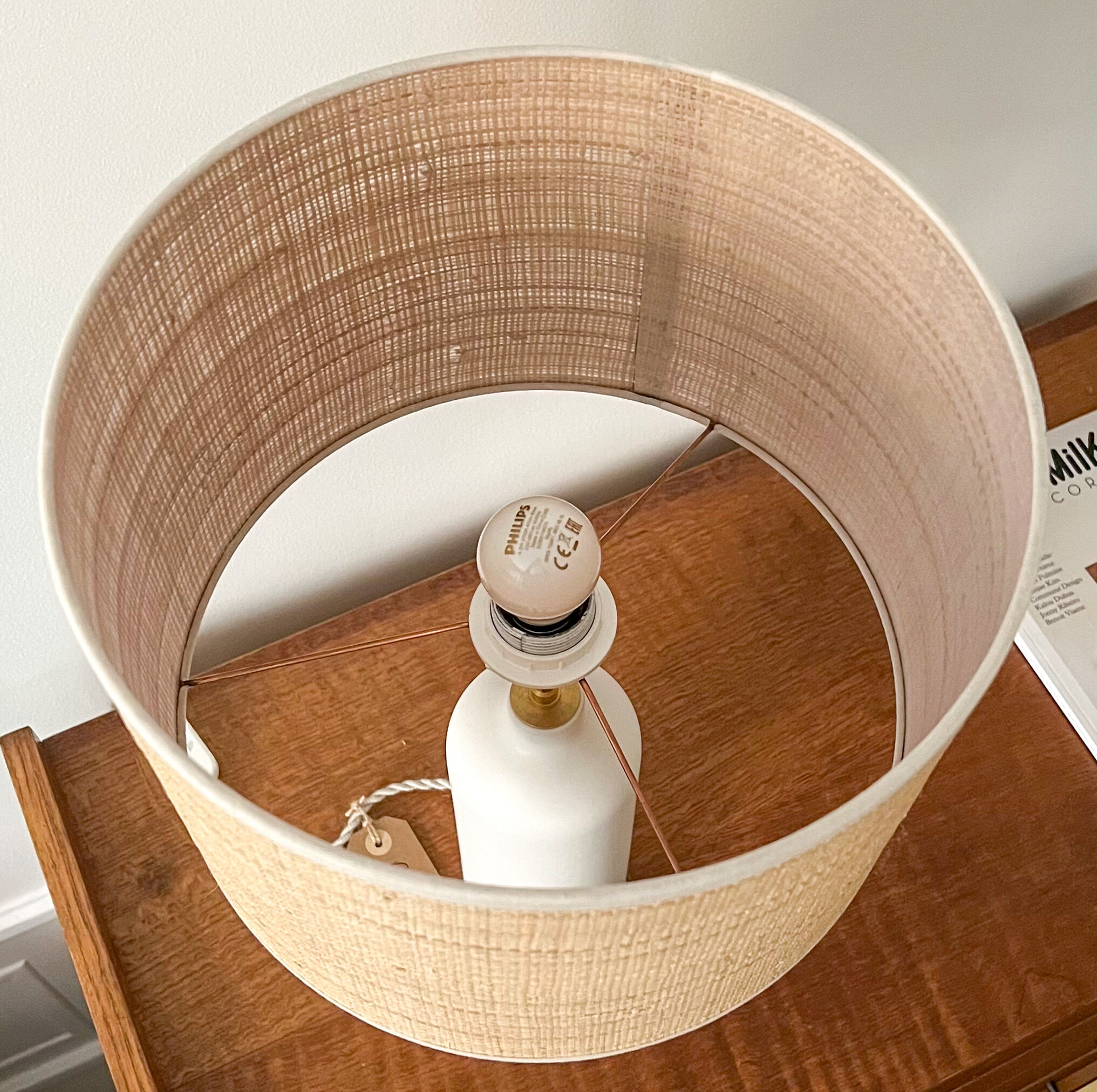 Lampe céramique et rabane