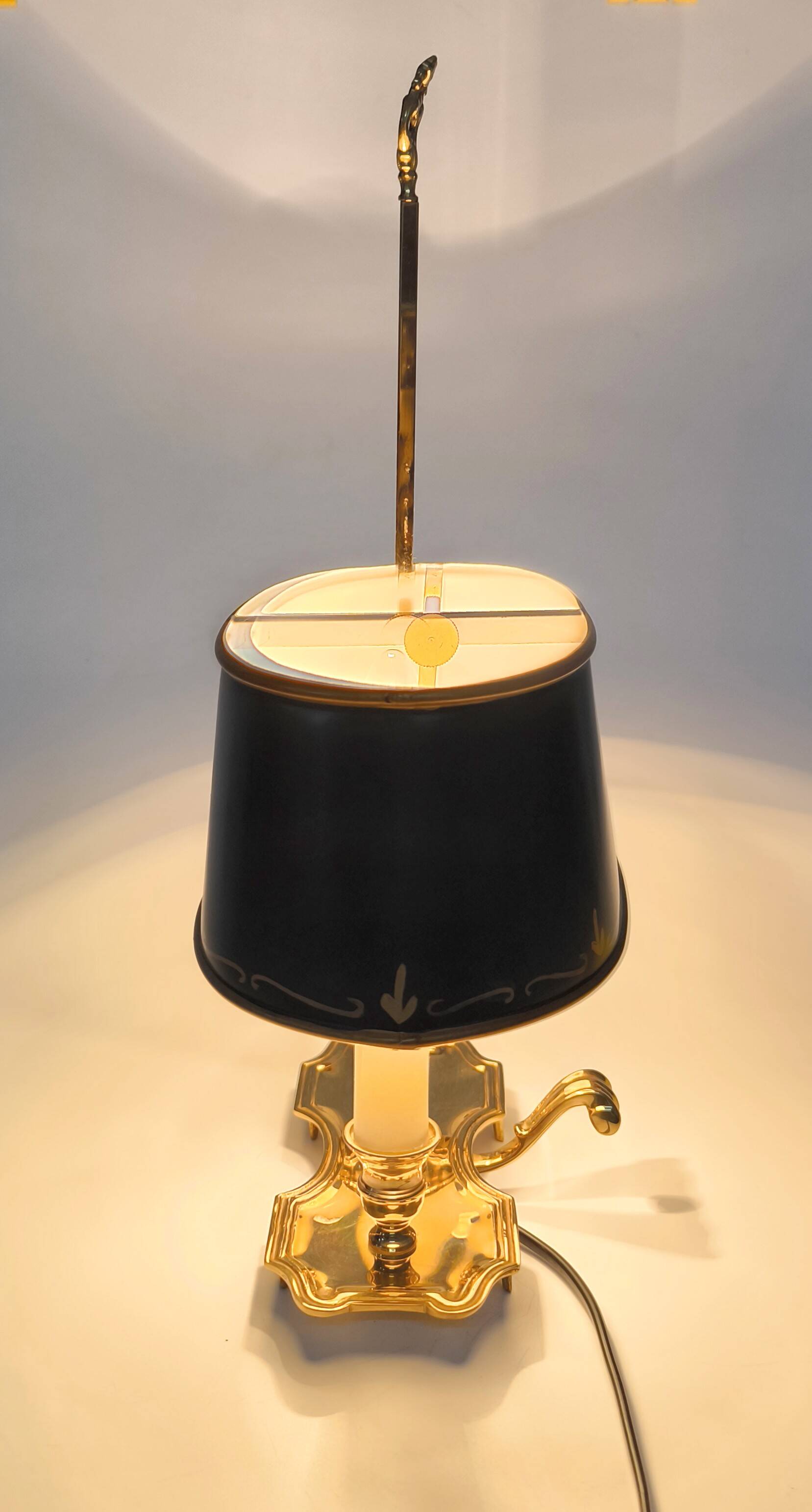 French hot water bottle lamp green and golden age 40