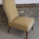 Pale yellow Napoleon III armchair
