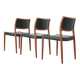 3 x chaises Niels Møller modèle 80