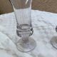 Pair of antique pressed glass liqueur glasses – Bistro style