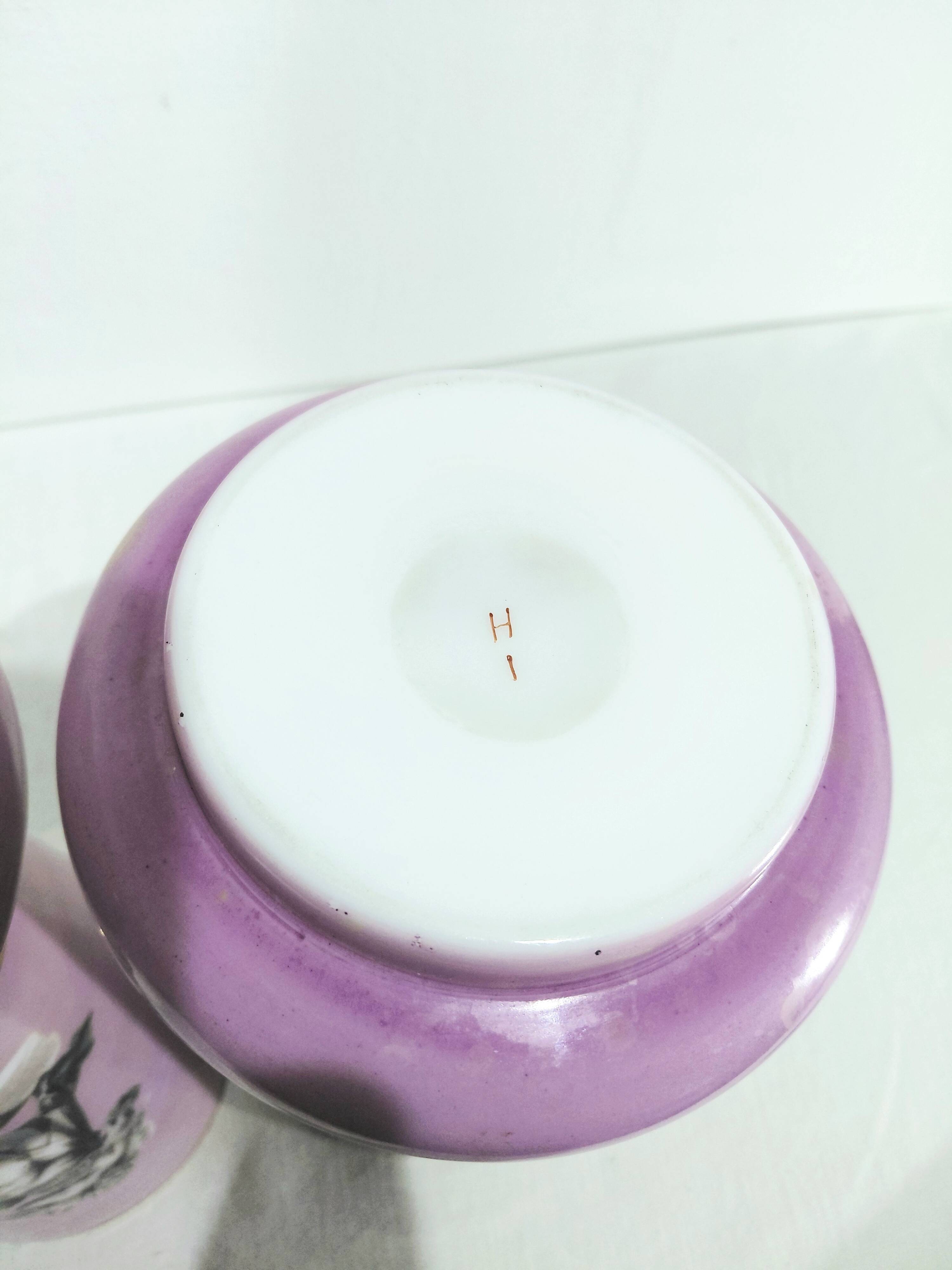Pair of pink opaline vases
