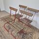 Set of 4 folding chairs for old bistro, guinguette, brasserie