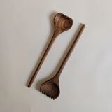 Teak salad servers