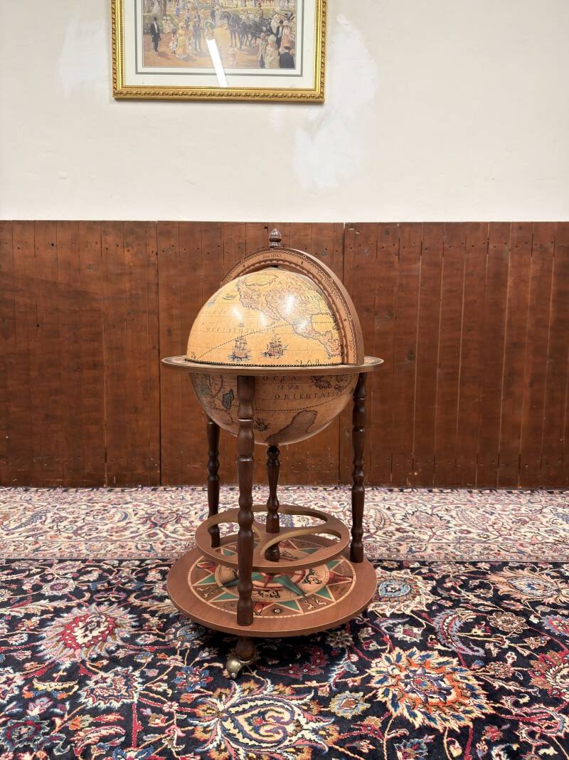 Classic Italian Zoffoli Floor Globe Bar