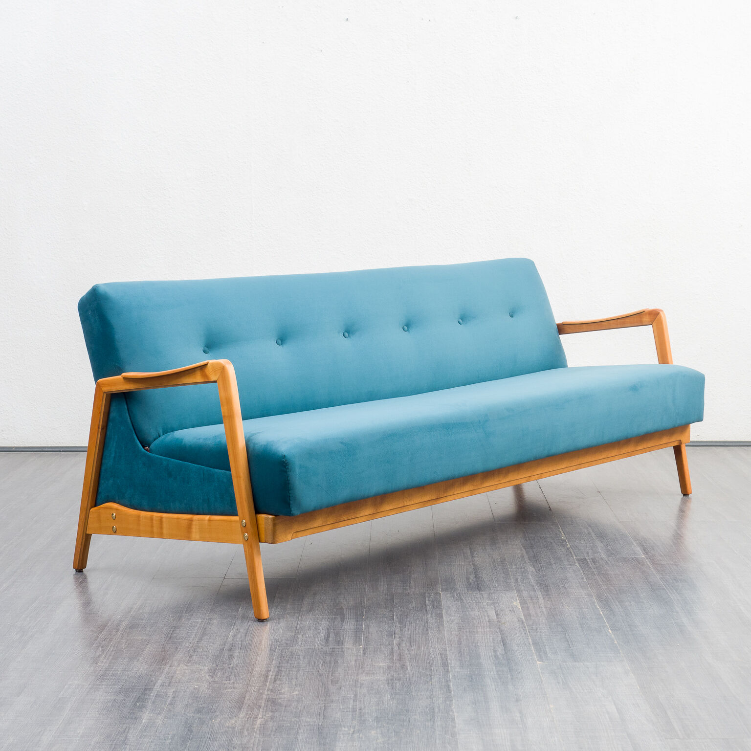 Vintage sofa, convertible, cherry, restored