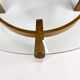Vintage Oak and Thick Glass Coffee Table, 1960
