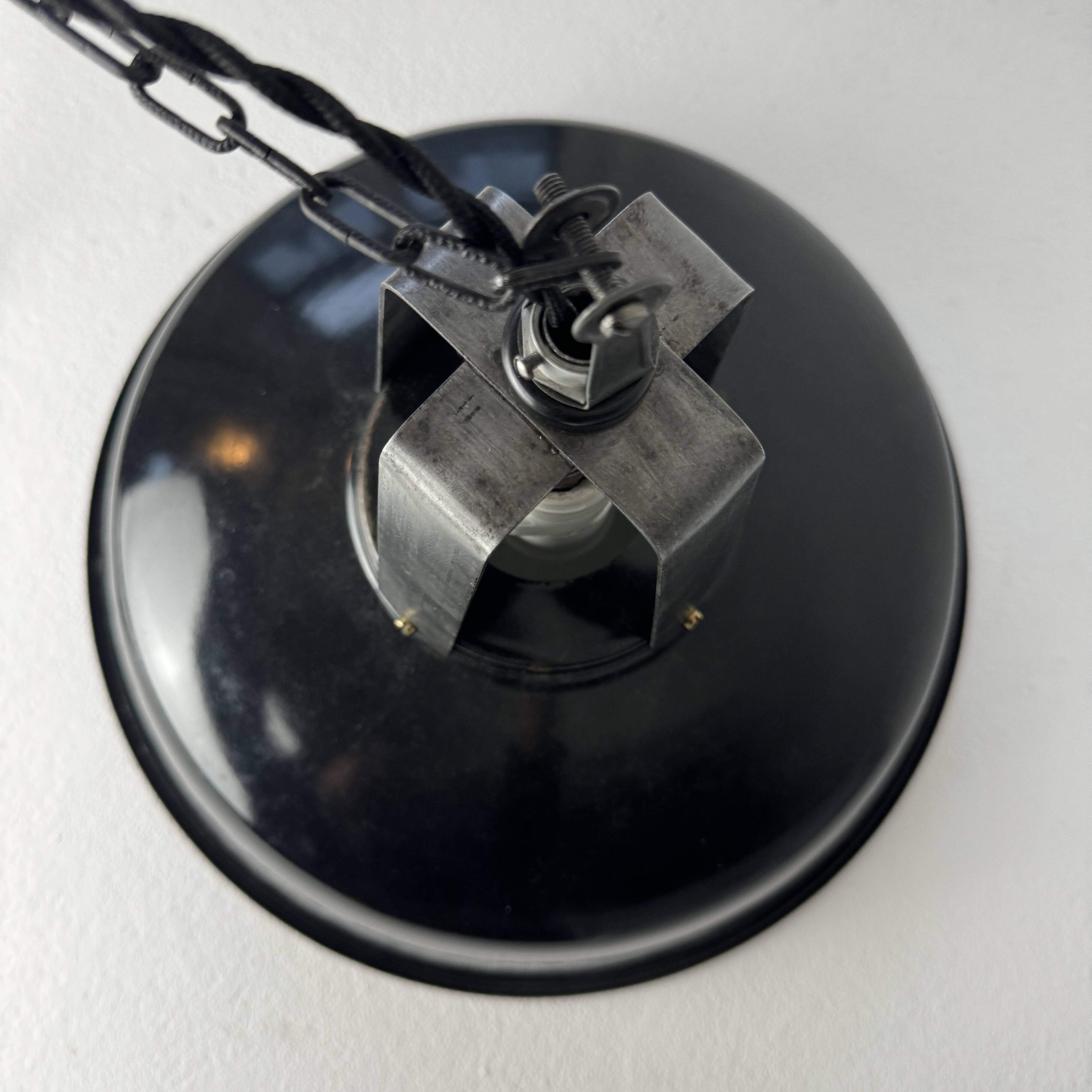 Old mazda enamelled industrial pendant 34.5 cm