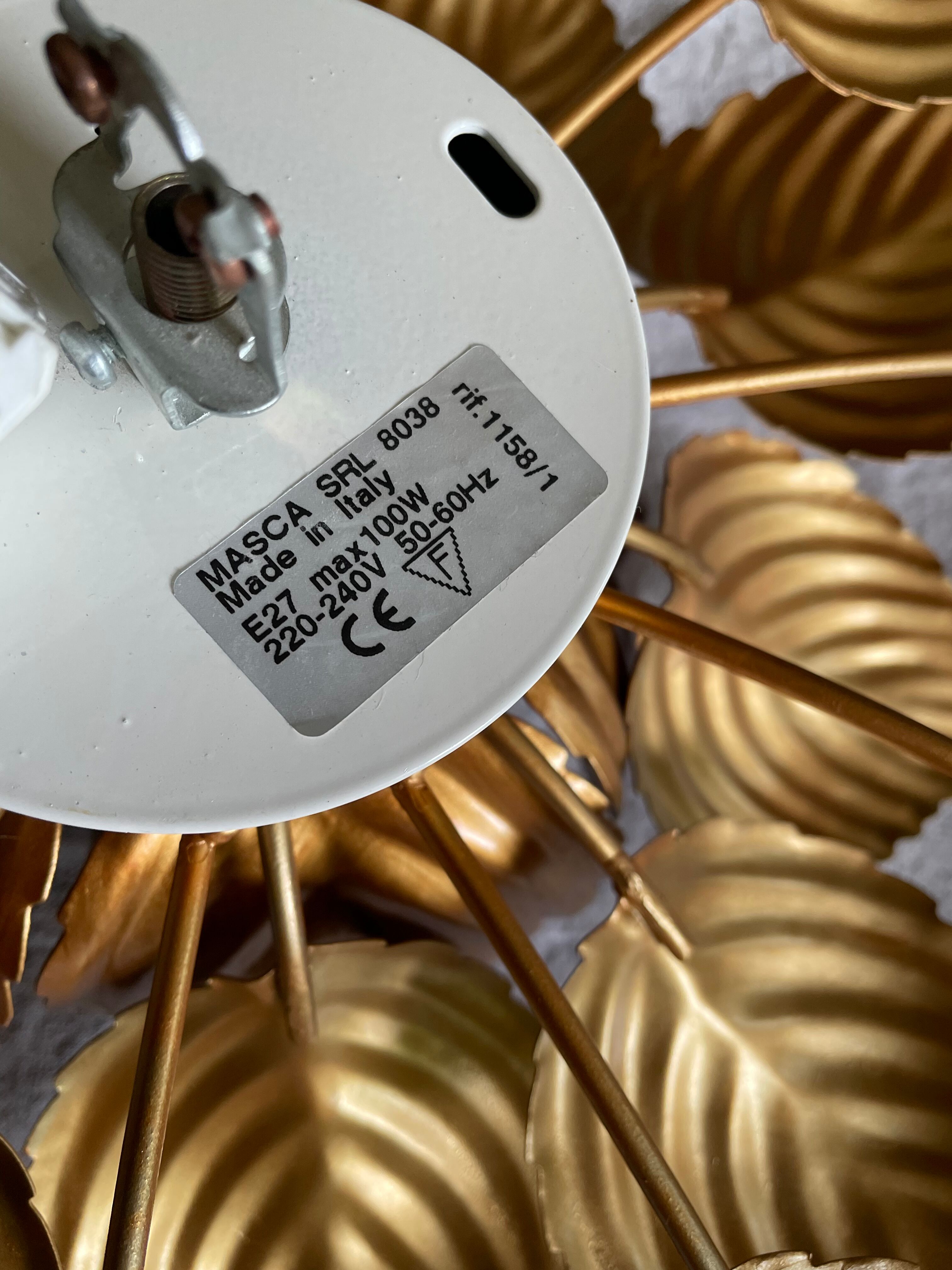 Ceiling lamp or golden flower sconce