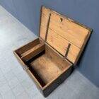 Antique painted Swedish wooden chest