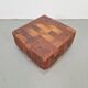 Brown Leather Pouf with Patchwork from de Sede, Switzerland, 1970s