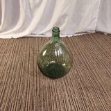 Dame jeanne ancienne verre fumé vert