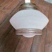Lustre, plafonnier en verre givré