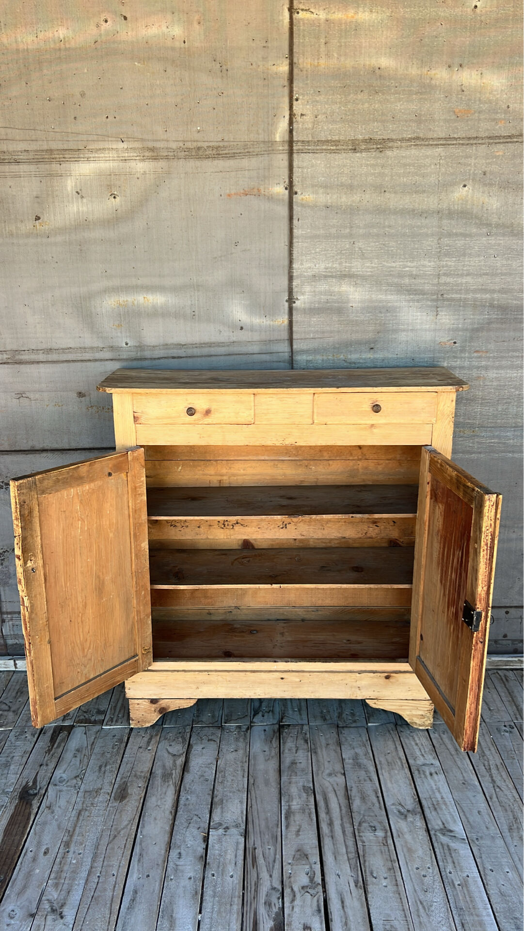 Rustic wooden Parisian buffet