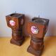 Brutalist candle holder pair Capo Esmaltes
