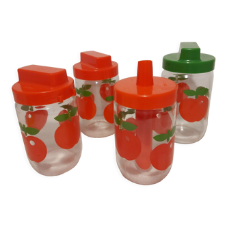Set of 4 vintage henkel jars