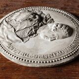 Plaster medallion, 19th century, Jean Baptiste de Gribauval