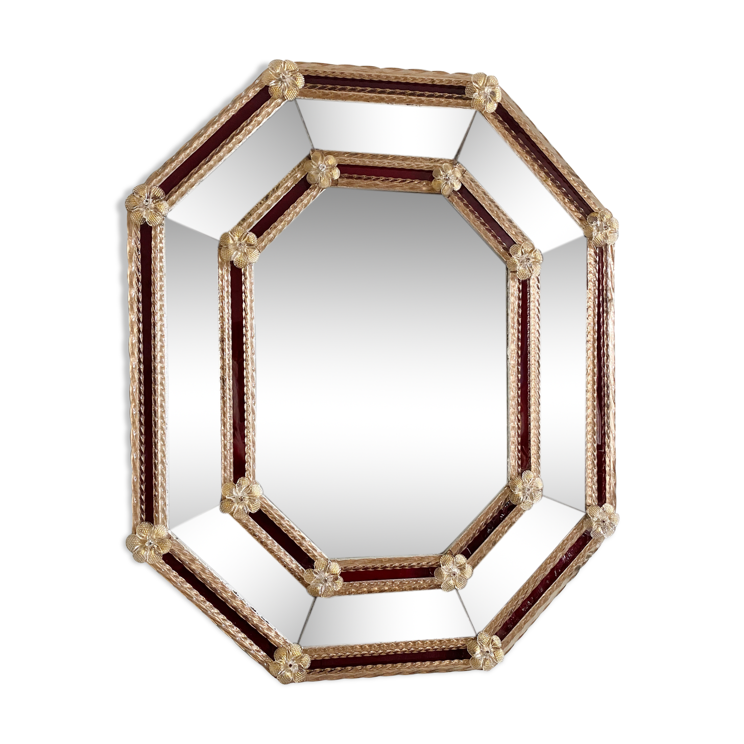 Murano glass Venitien mirror of the 1900