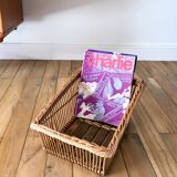 vintage wicker / rattan basket from the 70s