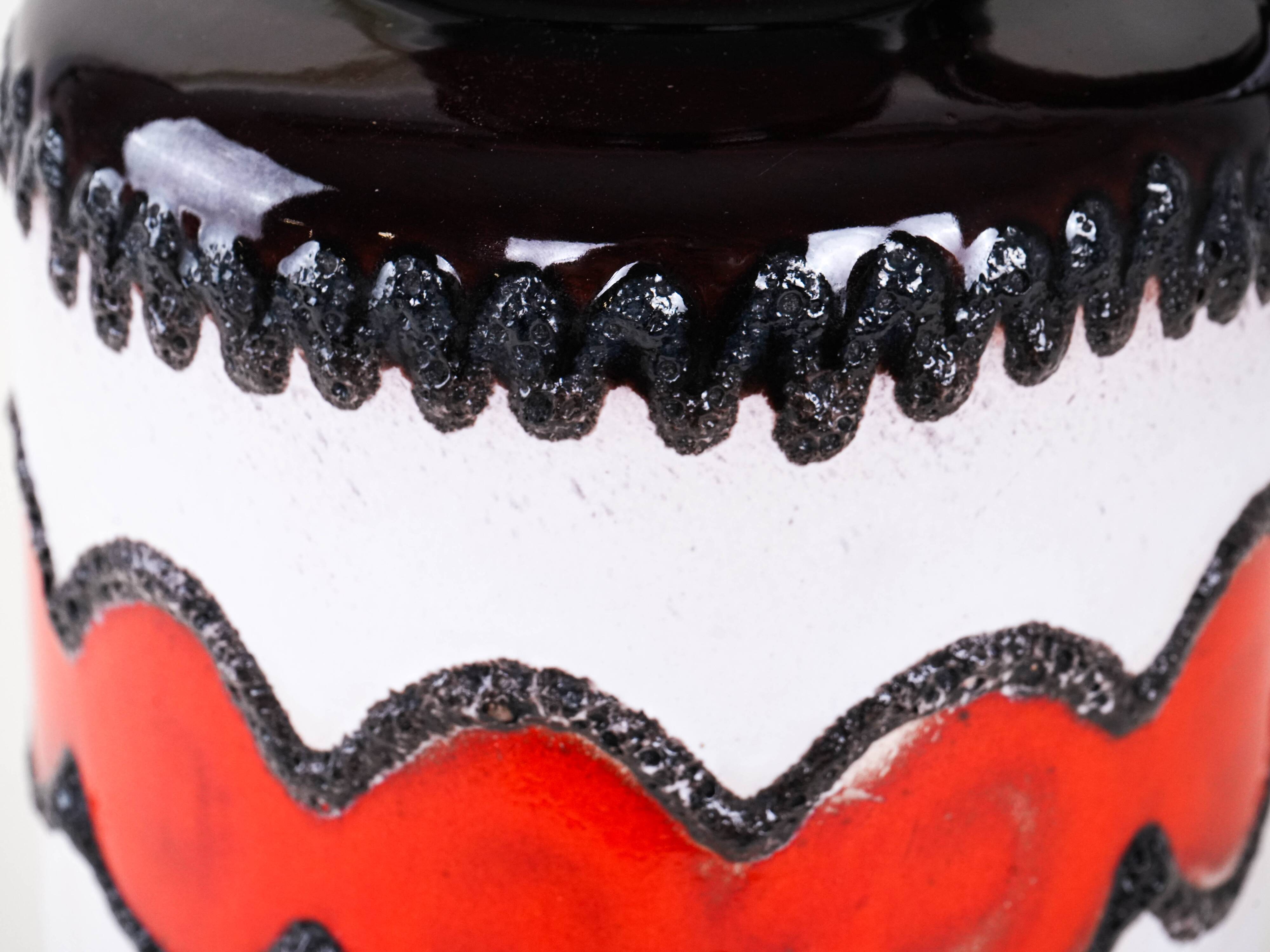 Ceramic vase with a handle, German design, 1960s, made in West Germany