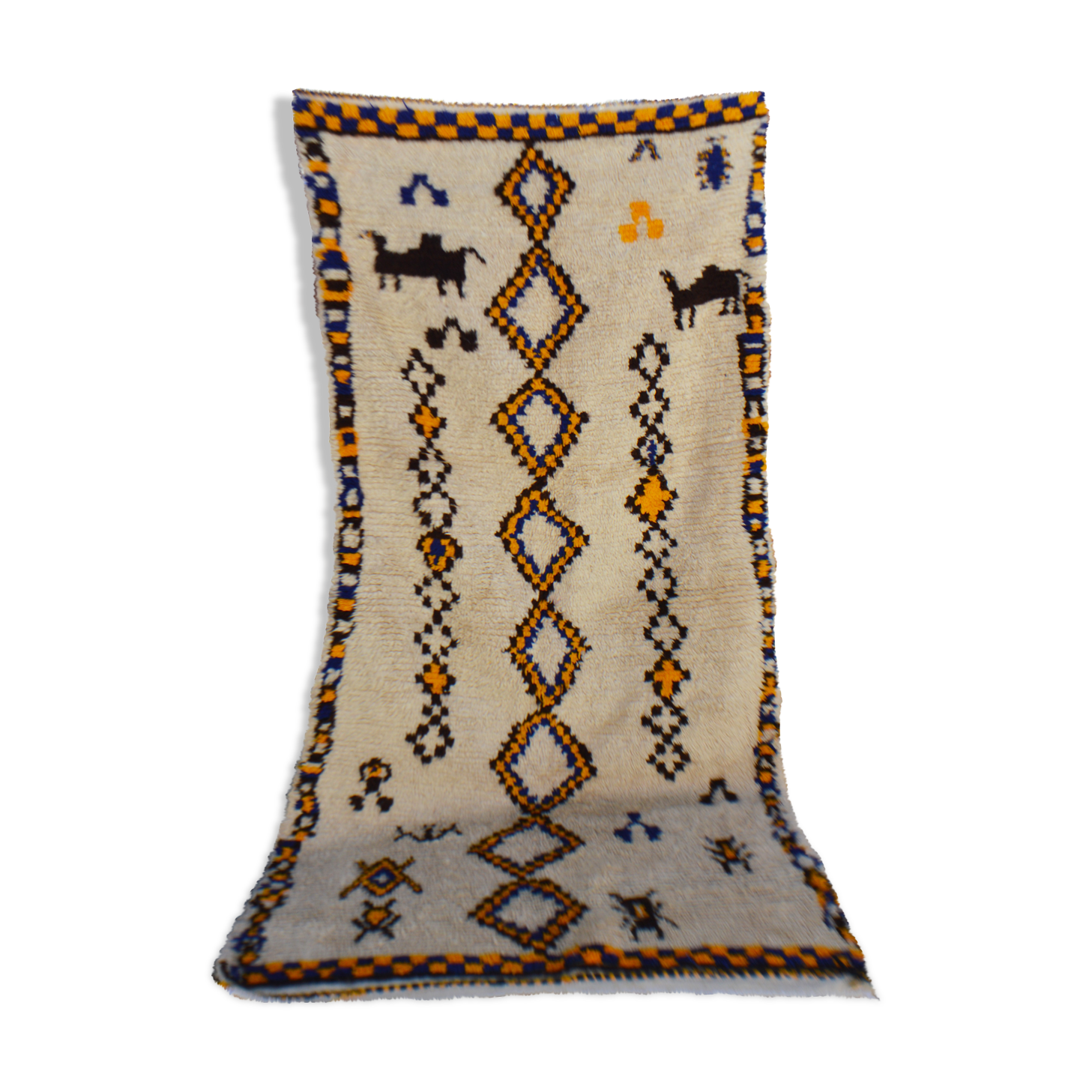 Colorful berber carpets - azilal 247 x 116 cm