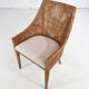 Chaises en Rotin et Bois, France, Set de 6