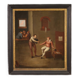 Scène d'intérieur flamande du XVIIe siècle