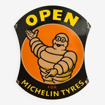 Ancienne plaque émaillée Michelin