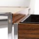 Ensemble vintage, table d'appoint + table pot de fleurs, 1960