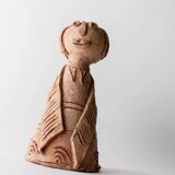Vintage terracotta ceramic sculpture from the 1960s.