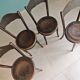 Rare set of 4 Jacob & Josef Kohn bistro chairs, bent wood, stamped 1900.