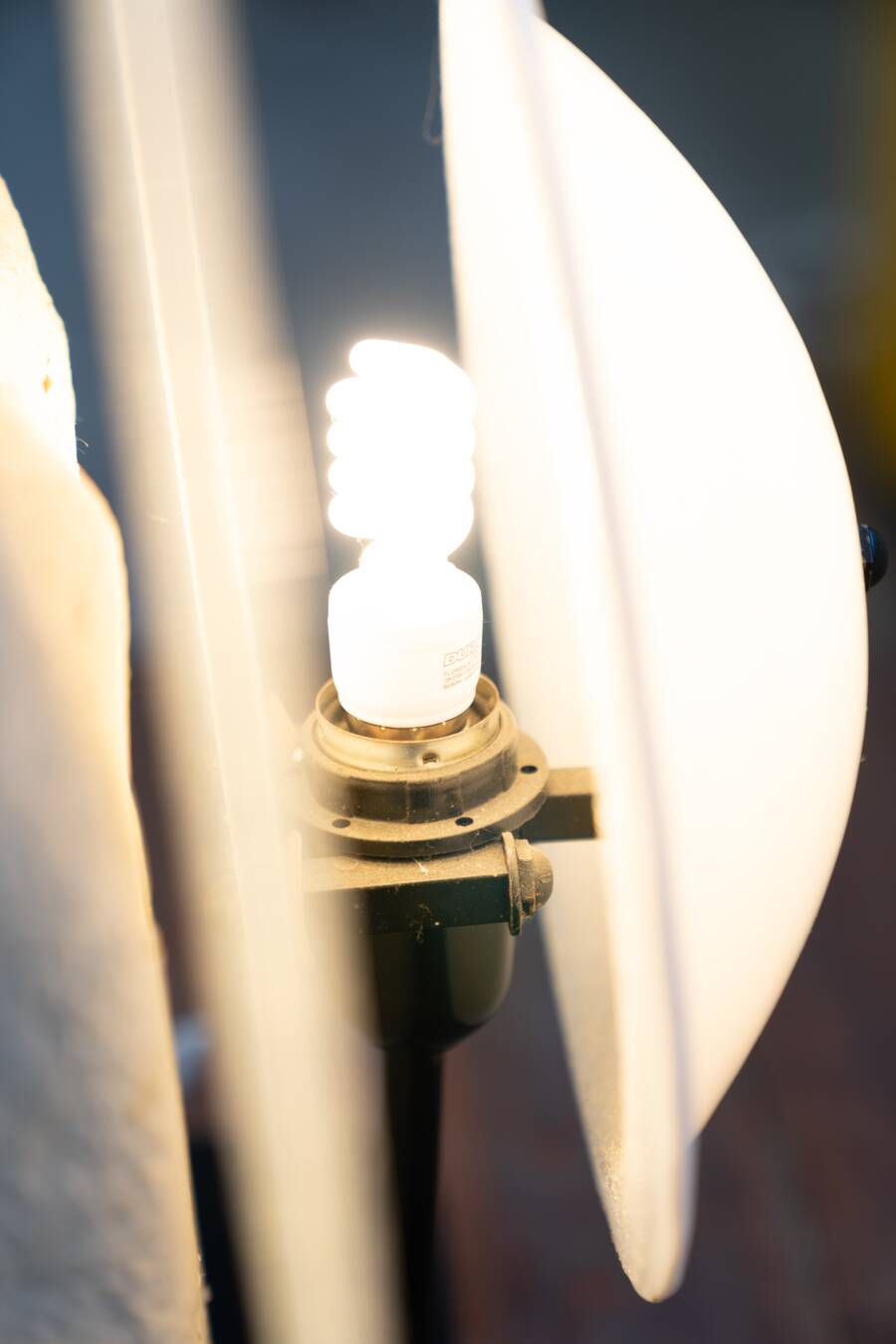 Lamp in murano glass and ceramic