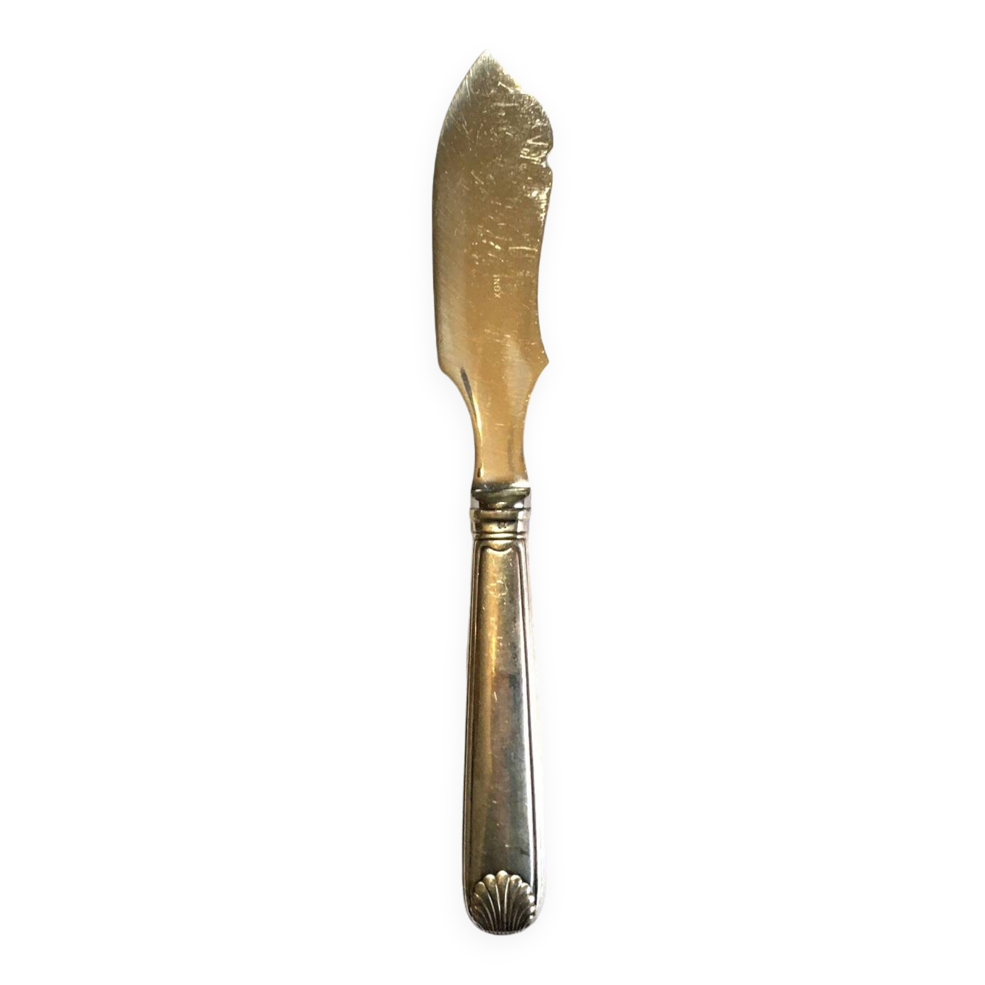 Silver metal cheese knife