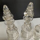 Set of 3 Art Deco crystal bottles