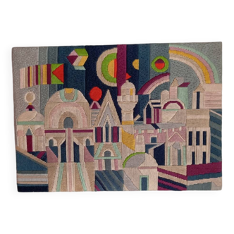 Tapestry canvas optical art