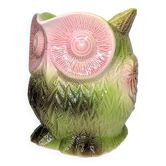 Pichet en barbotine Sarreguemines hibou