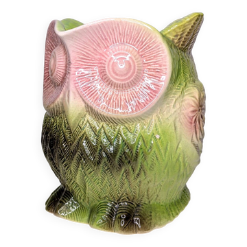 Sarreguemines owl slip pitcher