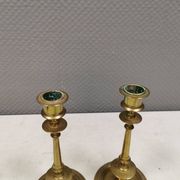 A set of slim vintage brass candlesticks, Denmark 1960-70s.