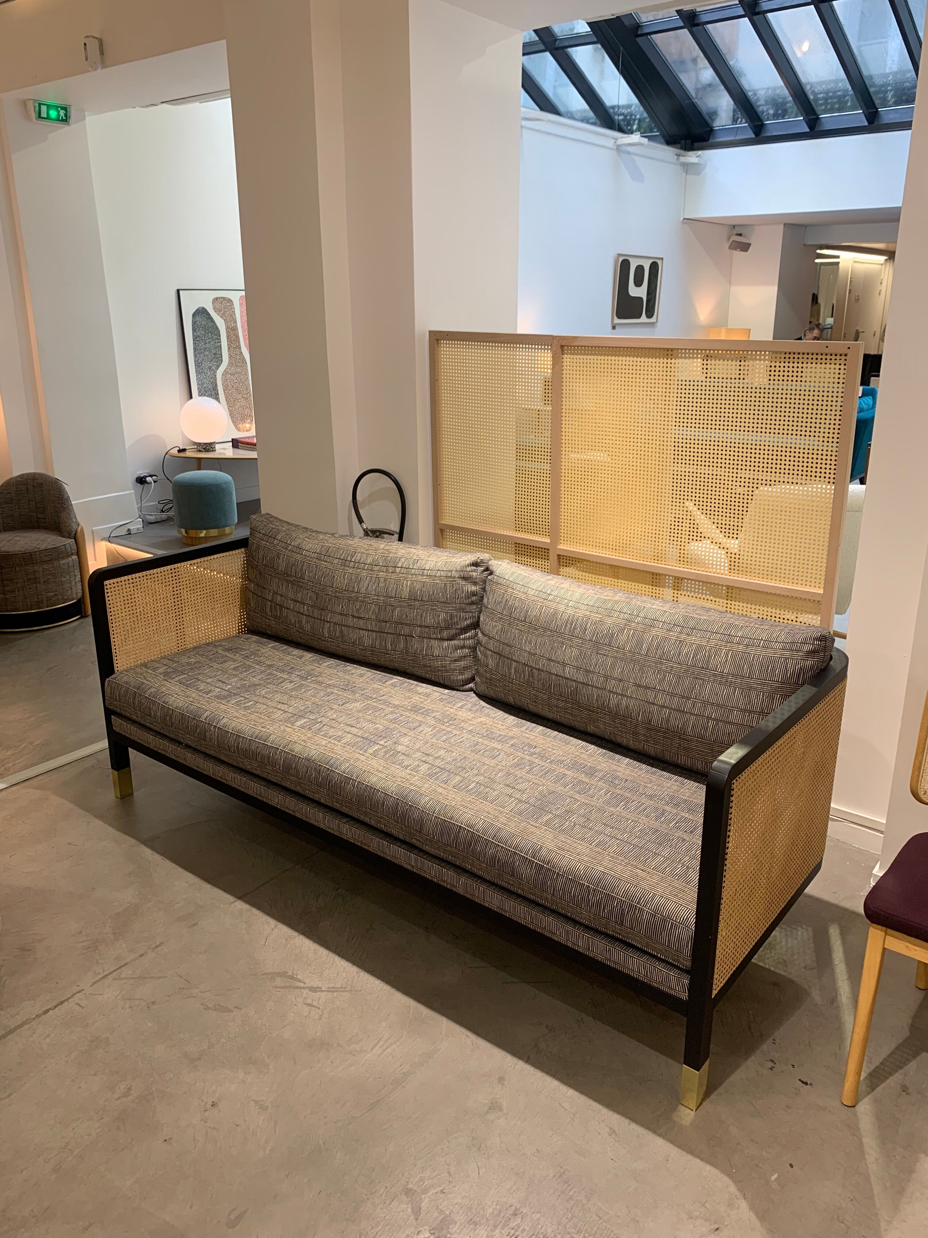 Sofa 210 black wood - Mosaîk