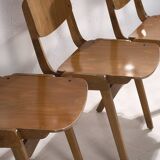 Vintage Thonet Dining Chairs (c.1950). Set of 6 pieces