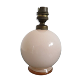 Lamp " ball " in pale pink opaline, Art Deco years 40 50